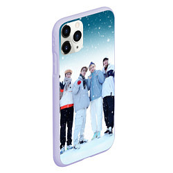 Чехол iPhone 11 Pro матовый Stray Kids winter, цвет: 3D-светло-сиреневый — фото 2