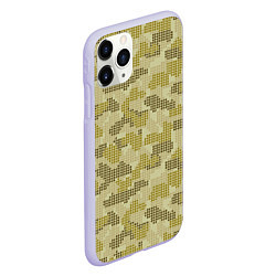 Чехол iPhone 11 Pro матовый Милитари точка круглая, цвет: 3D-светло-сиреневый — фото 2