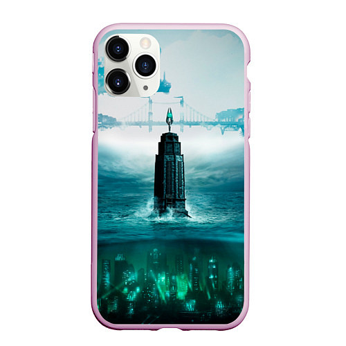 Чехол iPhone 11 Pro матовый Биошoк / 3D-Розовый – фото 1