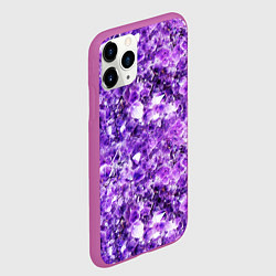 Чехол iPhone 11 Pro матовый Битые стекляшки, цвет: 3D-фиолетовый — фото 2