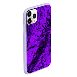 Чехол iPhone 11 Pro матовый Фиолетовая фольга, цвет: 3D-светло-сиреневый — фото 2