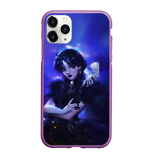 Чехол iPhone 11 Pro матовый Wednesday and Thing / 3D-Фиолетовый – фото 1