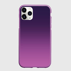 Чехол iPhone 11 Pro матовый Пурпурный-лиловый градиент