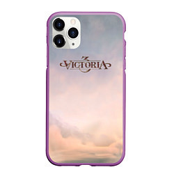 Чехол iPhone 11 Pro матовый Victoria 3 на фоне облаков