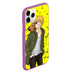 Чехол iPhone 11 Pro матовый Дэнджи и Почита, цвет: 3D-фиолетовый — фото 2
