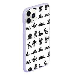 Чехол iPhone 11 Pro матовый Позы секса из камасутры, цвет: 3D-светло-сиреневый — фото 2