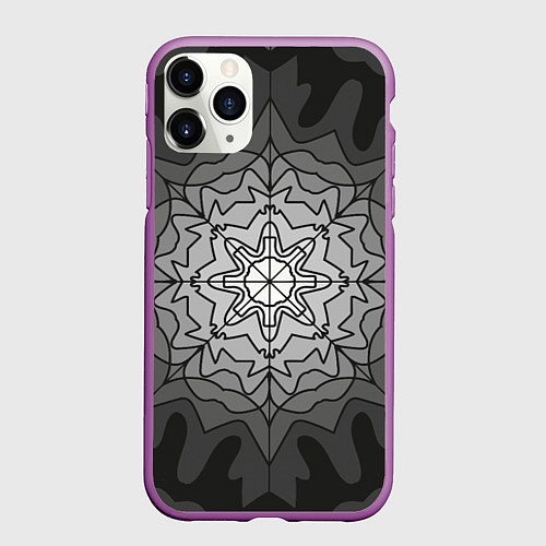 Чехол iPhone 11 Pro матовый Бабушкин ковер / 3D-Фиолетовый – фото 1