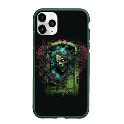 Чехол iPhone 11 Pro матовый Дверь в загробный мир, цвет: 3D-темно-зеленый