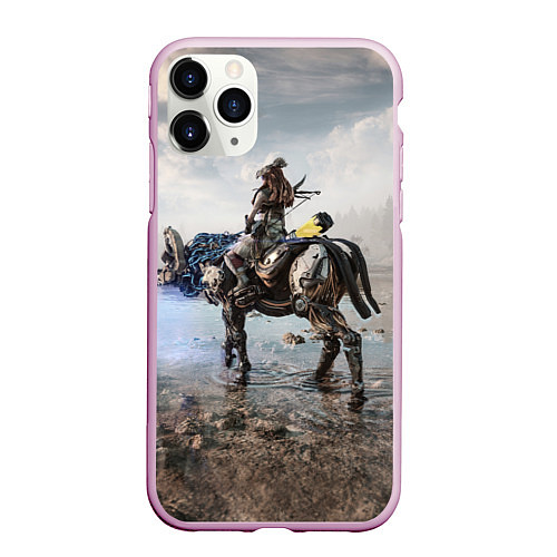 Чехол iPhone 11 Pro матовый Элой на животном / 3D-Розовый – фото 1