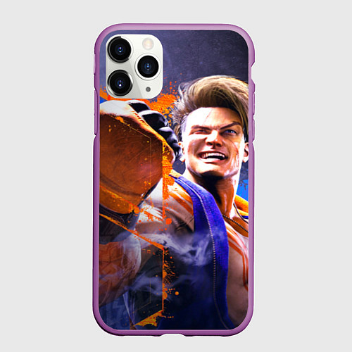 Чехол iPhone 11 Pro матовый Street Fighter VI / 3D-Фиолетовый – фото 1