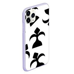 Чехол iPhone 11 Pro матовый Фигуры: силуэт ферзя, цвет: 3D-светло-сиреневый — фото 2
