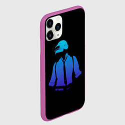 Чехол iPhone 11 Pro матовый ПАБГ воин, цвет: 3D-фиолетовый — фото 2