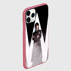 Чехол iPhone 11 Pro матовый W wednesday addams, цвет: 3D-малиновый — фото 2