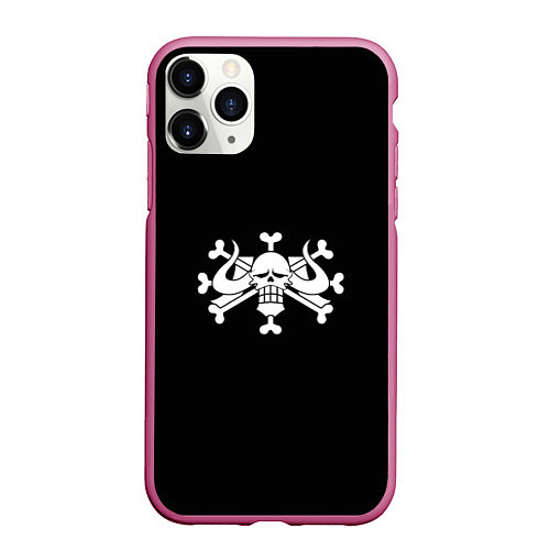 Чехол iPhone 11 Pro матовый Пираты звери Кайдо - One Piece / 3D-Малиновый – фото 1