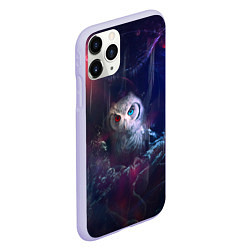 Чехол iPhone 11 Pro матовый Мистическая сова, цвет: 3D-светло-сиреневый — фото 2