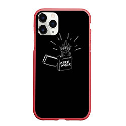 Чехол iPhone 11 Pro матовый Зажигалка, цвет: 3D-красный