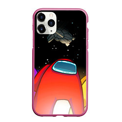 Чехол iPhone 11 Pro матовый Красный член экипажа, цвет: 3D-малиновый