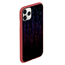 Чехол iPhone 11 Pro матовый Разноцветные лучи, цвет: 3D-красный — фото 2