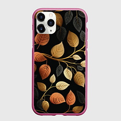 Чехол iPhone 11 Pro матовый Осеннее настроение - листья