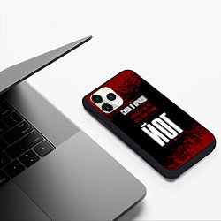 Чехол iPhone 11 Pro матовый Йог - сила в правде на темном фоне, цвет: 3D-черный — фото 2
