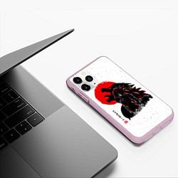 Чехол iPhone 11 Pro матовый Dragon Ball красная луна, цвет: 3D-розовый — фото 2