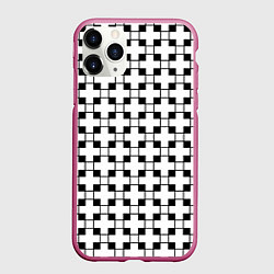 Чехол iPhone 11 Pro матовый Геометрический черно-белый узор