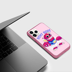 Чехол iPhone 11 Pro матовый Project Playtime Boxy Boo, цвет: 3D-малиновый — фото 2