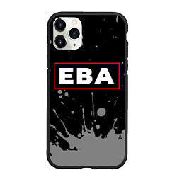 Чехол iPhone 11 Pro матовый Ева - в красной рамке на темном