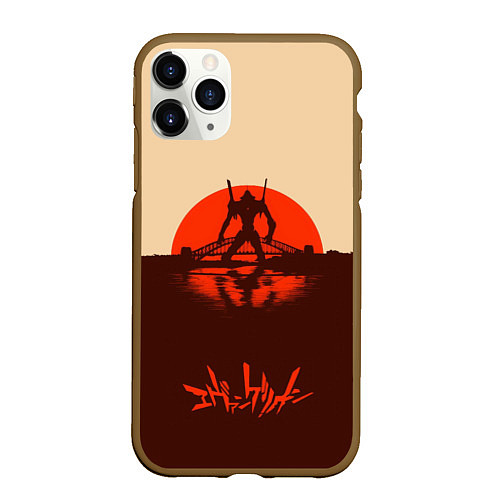 Чехол iPhone 11 Pro матовый Евангелион ноль один / 3D-Коричневый – фото 1