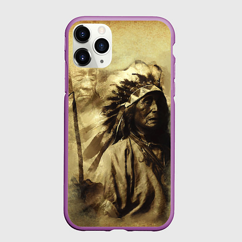 Чехол iPhone 11 Pro матовый Старейшина / 3D-Фиолетовый – фото 1