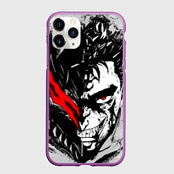 Чехол iPhone 11 Pro матовый Берсерк - доспехи зверя, цвет: 3D-фиолетовый