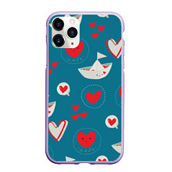 Чехол iPhone 11 Pro матовый Корабль любви