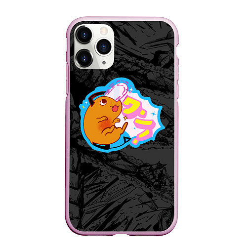 Чехол iPhone 11 Pro матовый Почита - поп арт / 3D-Розовый – фото 1