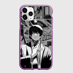 Чехол iPhone 11 Pro матовый Аки Хаякава - страницы манги, цвет: 3D-фиолетовый