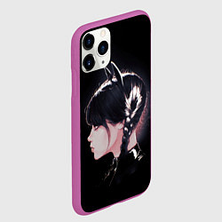 Чехол iPhone 11 Pro матовый Wednesday - Wednesday Addams, цвет: 3D-фиолетовый — фото 2