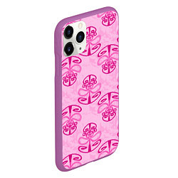 Чехол iPhone 11 Pro матовый Розовый орнамент, цвет: 3D-фиолетовый — фото 2