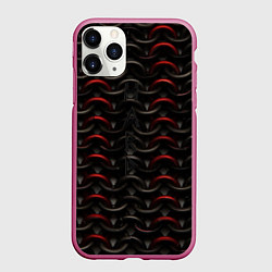 Чехол iPhone 11 Pro матовый Кольчуга HARD, цвет: 3D-малиновый