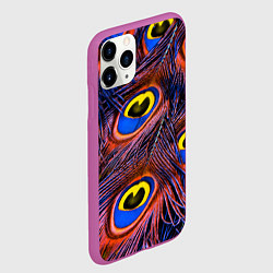 Чехол iPhone 11 Pro матовый Множесто сюрреалистичных цветов и стеблей, цвет: 3D-фиолетовый — фото 2