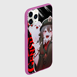 Чехол iPhone 11 Pro матовый Ху тао и призраки - геншин импакт, цвет: 3D-фиолетовый — фото 2