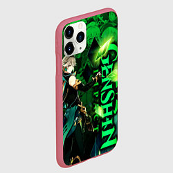 Чехол iPhone 11 Pro матовый Аль-Хайтам - genshin impact, цвет: 3D-малиновый — фото 2