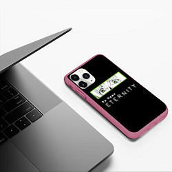 Чехол iPhone 11 Pro матовый Для тебя бессмертный: глаза Фуши, цвет: 3D-малиновый — фото 2