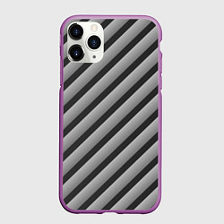 Чехол iPhone 11 Pro матовый Полоса объемная