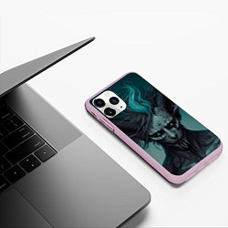 Чехол iPhone 11 Pro матовый Демон леса, цвет: 3D-розовый — фото 2