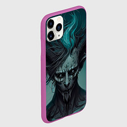 Чехол iPhone 11 Pro матовый Демон леса, цвет: 3D-фиолетовый — фото 2