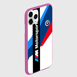 Чехол iPhone 11 Pro матовый Bmw - мотоспорт, цвет: 3D-фиолетовый — фото 2