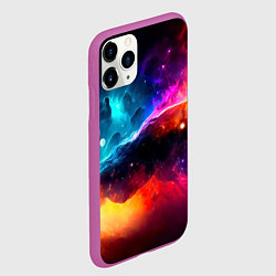 Чехол iPhone 11 Pro матовый Космос, созданный нейросетью, цвет: 3D-фиолетовый — фото 2