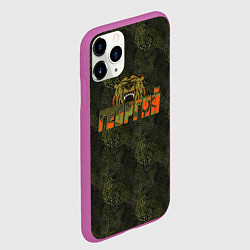 Чехол iPhone 11 Pro матовый Георгий камуфляж, цвет: 3D-фиолетовый — фото 2