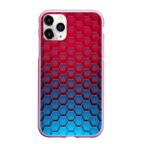 Чехол iPhone 11 Pro матовый Битва градиентов брони / 3D-Розовый – фото 1