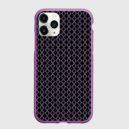 Чехол iPhone 11 Pro матовый Фиолетовый паттерн / 3D-Фиолетовый – фото 1