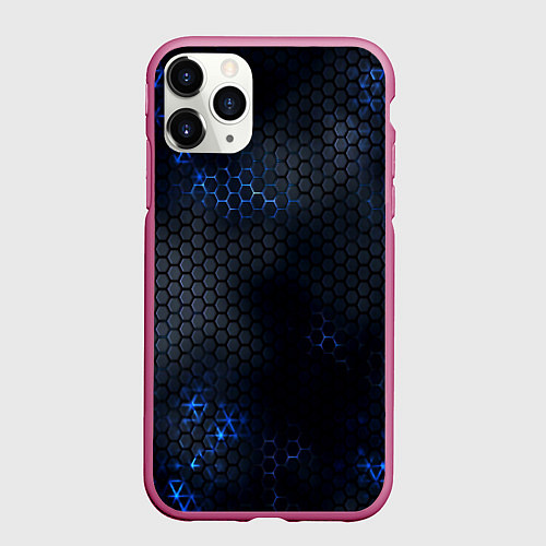Чехол iPhone 11 Pro матовый ЛУЧШАЯ БРОНЯ / 3D-Малиновый – фото 1